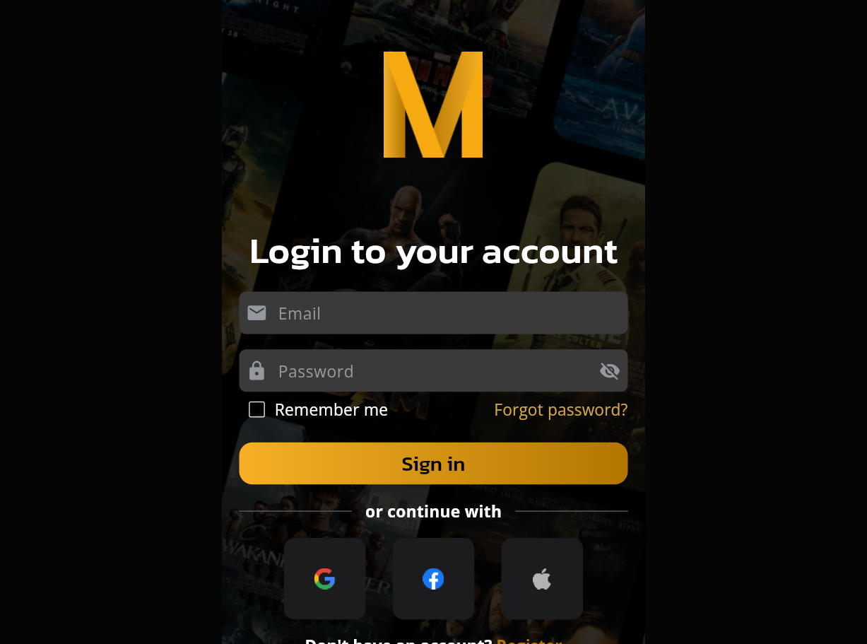 Movie Ticket App project screenshot